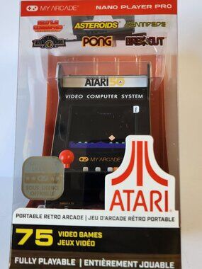 Atari Nano Player Pro 75 Video Games Fully Playable Mini Arcade New In Box